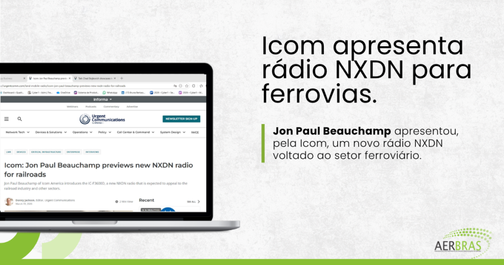 Icom: Jon Paul Beauchamp apresenta o novo rádio NXDN para ferrovias.